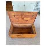 Rustic Cedar Chest on Brass Caster Feet