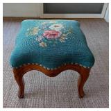 Wonderful Vintage Needlepoint Footrest