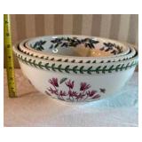 Charming Portmarion Botanical Mixing Bowl Set - (3)