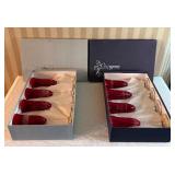 Wonderful Italian Crystal Champagne Glass Set - Gioielli dea Tavola - (8)