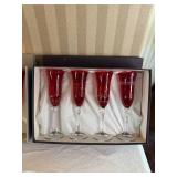 Wonderful Italian Crystal Champagne Glass Set - Gioielli dea Tavola - (8)