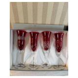 Wonderful Italian Crystal Champagne Glass Set - Gioielli dea Tavola - (8)