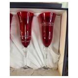 Wonderful Italian Crystal Champagne Glass Set - Gioielli dea Tavola - (8)