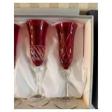 Wonderful Italian Crystal Champagne Glass Set - Gioielli dea Tavola - (8)