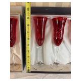 Wonderful Italian Crystal Champagne Glass Set - Gioielli dea Tavola - (8)