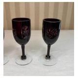 Elegant Vintage Czech Glass Apertif Set with Decanter