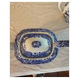 Charming Vintage Blue Floral Teapot Set - Spode - Royal Daulton - (3)