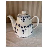 Charming Vintage Blue Floral Teapot Set - Spode - Royal Daulton - (3)