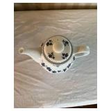Charming Vintage Blue Floral Teapot Set - Spode - Royal Daulton - (3)