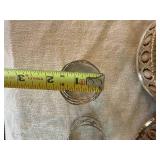 Fancy Silver Plate Wine Coaster Set - (4)