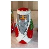 Adorable Vintage Russian Nesting Dolls - Santa Claus