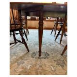 Stunning American Farmhouse Dining Table with Handcrafted Windsor Chairs