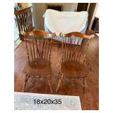 Stunning American Farmhouse Dining Table with Handcrafted Windsor Chairs