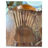 Stunning American Farmhouse Dining Table with Handcrafted Windsor Chairs