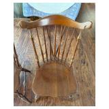 Stunning American Farmhouse Dining Table with Handcrafted Windsor Chairs