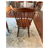 Stunning American Farmhouse Dining Table with Handcrafted Windsor Chairs