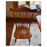 Stunning American Farmhouse Dining Table with Handcrafted Windsor Chairs