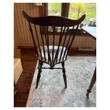 Stunning American Farmhouse Dining Table with Handcrafted Windsor Chairs