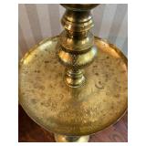 Ornate Brass Moroccan Pillar Candlestick