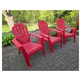 Sturdy High-End Plastic Adirondak Patio Chair Set - (3)