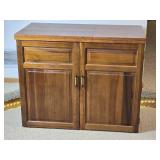 Handsome Cherry Finish Sewing Machine Cabinet