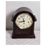 Gorgeous Mahogany Inlay Howard Miller Mantle Clock