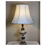 Elegant Vintage Enamel / Brass Table Lamp From Stiffle