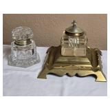 Awesome Vintage Inkwell Pair
