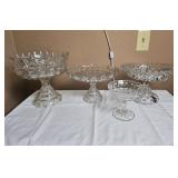 Sparkling Cut Glass Centerpiece / Cake Stand Collection - (4)