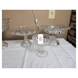 Sparkling Cut Glass Centerpiece / Cake Stand Collection - (4)