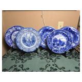 Staffordshire American Historical Decorative Plates - (5)