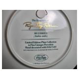 Roger Tony Peterson - 24kt Gold Decorated Limited Edition Bird Plate Pair - Bluebird / Barn Swallow