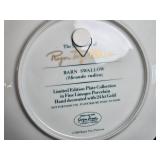 Roger Tony Peterson - 24kt Gold Decorated Limited Edition Bird Plate Pair - Bluebird / Barn Swallow