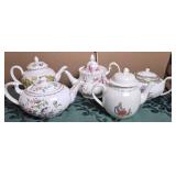 Adorable White Teapot Collection - (5)