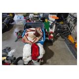 Large Lot of Holiday Christmass Decorations With Tree Stand Holiday Train Set