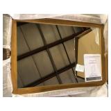 Home Decorators Collection Bellington 28 in. W x 40 in. H Rectangular Framed Wall Mount Bathroom Vanity Mirror in Almond Latte  Customer Returns See Pictures