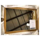 Home Decorators Collection Bellington 28 in. W x 40 in. H Rectangular Framed Wall Mount Bathroom Vanity Mirror in Almond Latte  Customer Returns See Pictures