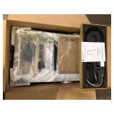 Glacier Bay 33 in Drop-In Double Bowl 18 Gauge Gunmetal Black Stainless Steel Workstation Kitchen Sink with Black Spring Neck Faucet   Customer Returns See Pictures