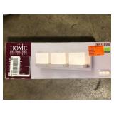 Home Decorators Collection Alberson Collection 3-Light Brushed Nickel LED Vanity Light with Frosted Acrylic Shade  Customer Returns See Pictures