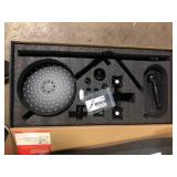 Double Handle 6-Spray 8 in. Rainfall Shower Faucet and Handheld Shower Faucet 2.5 GPM with Drip Free in Matte Black   Customer Returns See Pictures