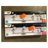 Lot of Hampton Bay Theodore Collection LED 3-Light Brushed Steel Track with Chrome Accents Customer Returns See Pictures