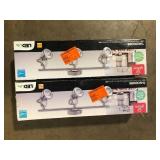 Lot of Hampton Bay Theodore Collection LED 3-Light Brushed Steel Track with Chrome Accents Customer Returns See Pictures