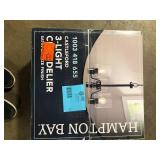 Hampton Bay Castleford 3-Light Oil Rubbed Bronze Transitional Classic Chandelier for Dining Areas with No Bulbs Included Customer Returns See Pictures