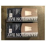 Lot of Hampton Bay Helena 4.7 in 1-Light Brushed Nickel Mini Pendant with Frosted Glass Shades Customer Returns See Pictures