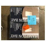 Lot of Hampton Bay Helena 4.7 in 1-Light Brushed Nickel Mini Pendant with Frosted Glass Shades Customer Returns See Pictures