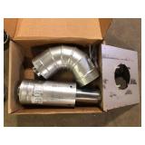Rheem 3 in. x 5 in. Horizontal Stainless Steel Concentric Termination Vent Kit for Mid Efficiency Tankless Gas Water Heaters Customer Returns See Pictures