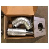 Rheem 3 in. x 5 in. Horizontal Stainless Steel Concentric Termination Vent Kit for Mid Efficiency Tankless Gas Water Heaters Customer Returns See Pictures