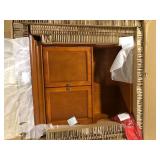 Home Decorators Collection Hampton Harbor 24.25 in. W x 66.5 in. H x 10.5 in. D Brown Over-the-Toilet Storage Customer Returns See Pictures