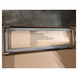 Commercial Electric Augusta 50 in. x 15 in. Black, Washed Gray Frame CCT Selectable LED Flush Mount Ceiling Light 4000 Dimmable Lumens Customer Returns See Pictures