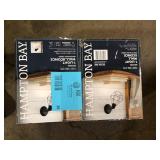 Lot of Hampton Bay Bryson 1-Light Matte Black Wall Sconce  Customer Returns See Pictures